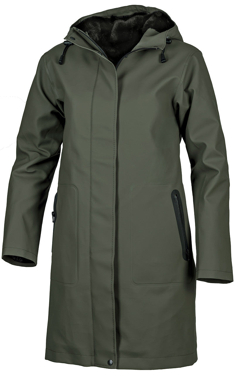 Women's Charleston raincoat lined with faux fur
